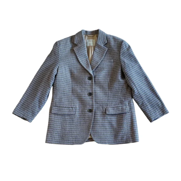 Everlane The ReWool '80s Blazer Houndstooth Plaid Oversized Classic Jacket Sz 12 - Picture 5 of 16